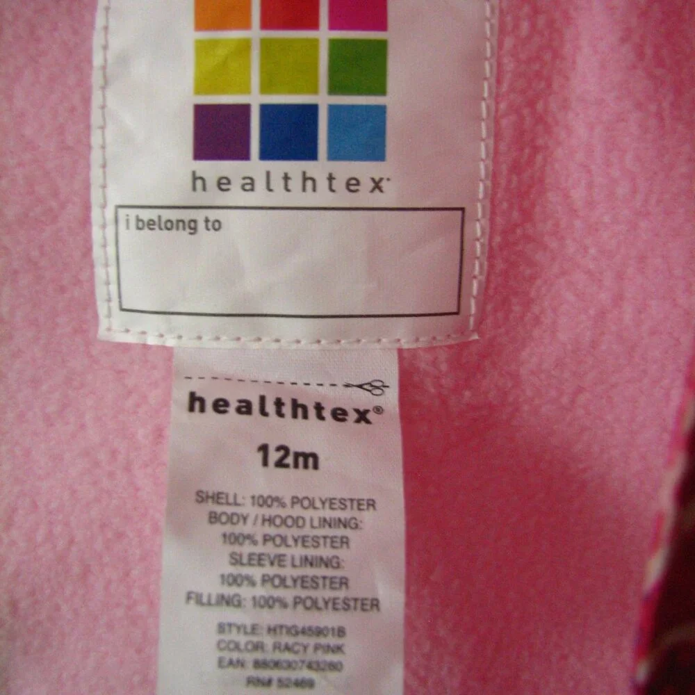 Healthtex baby girls winter coat size 12 months - Picture 3 of 5